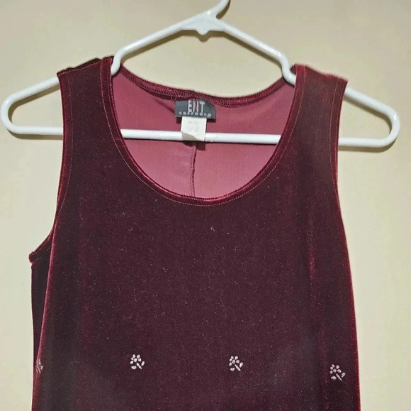 Vintage Y2K Maurices ENT Entrancy Velour Velvet Dress / Cardigan Size Medium - Picture 12 of 13